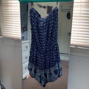 Strapless romper